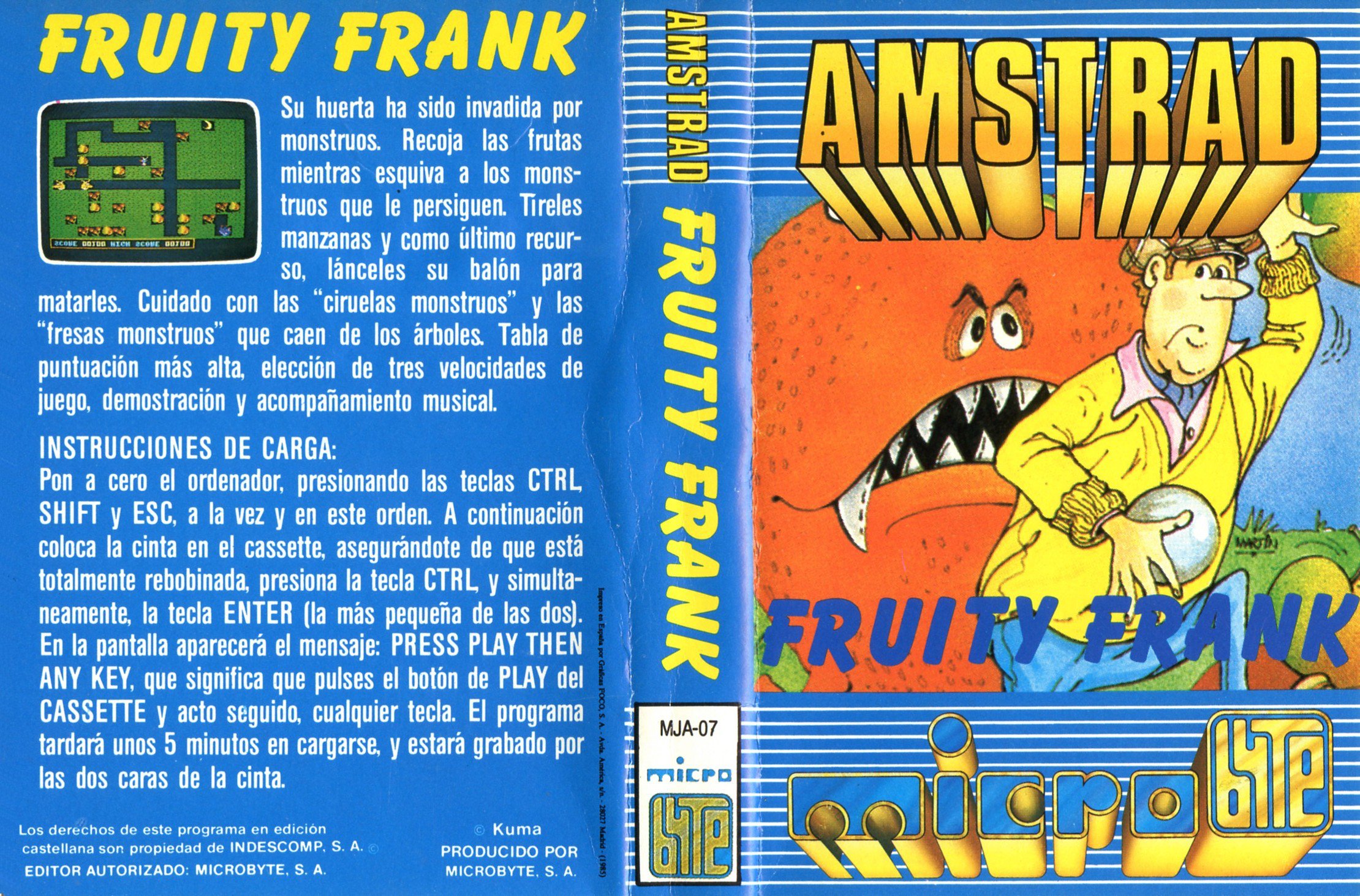Caratula de Fruity Frank para Amstrad CPC