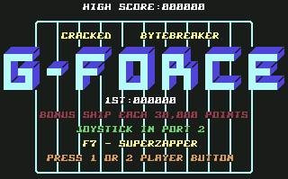 Pantallazo de G-Force para Commodore 64