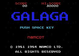 Pantallazo de Galaga para MSX