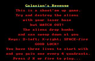 Pantallazo de Galaxian's Revenge para Amstrad CPC