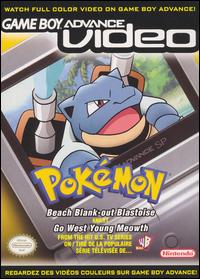 Caratula de Game Boy Advance Video: Pokémon -- Beach Blank-Out Blastoise & Go West Young Meowth para Game Boy Advance