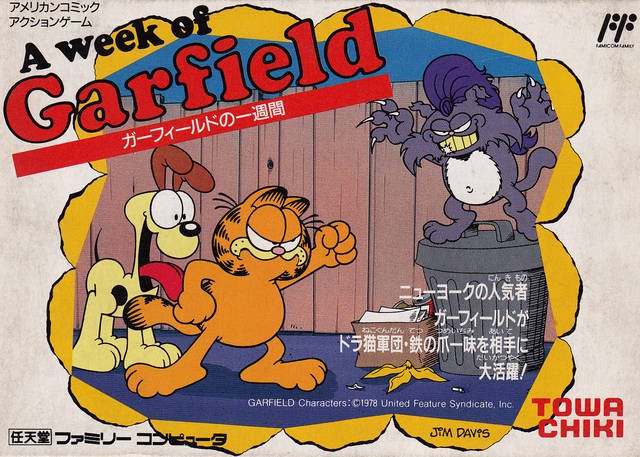 Caratula de Garfield no Isshukan: A Week of Garfield para Nintendo (NES)