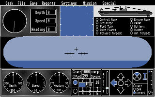 Pantallazo de Gato: WW II Gato-Class Submarine Simulator para Atari ST