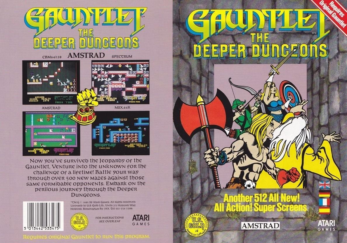 Caratula de Gauntlet: The Deeper Dungeons para Amstrad CPC