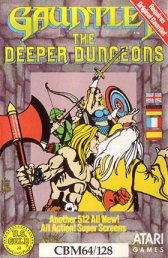 Caratula de Gauntlet - The Deeper Dungeons para Commodore 64