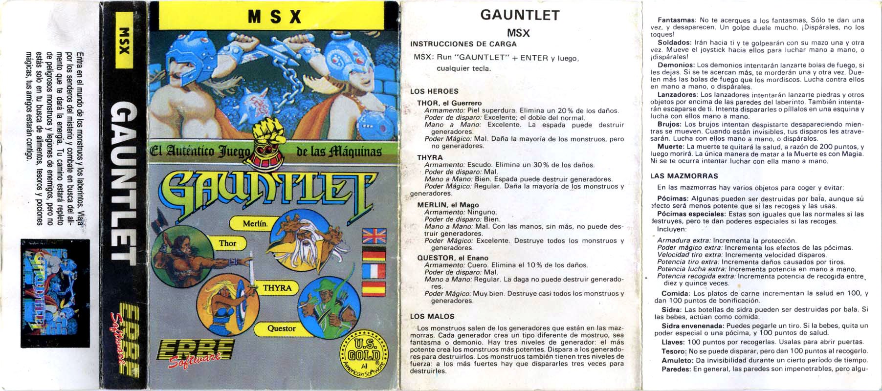 Caratula de Gauntlet para MSX