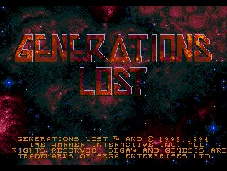 Pantallazo de Generations Lost para Sega Megadrive