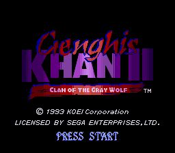 Pantallazo de Genghis Khan II: Clan of the Gray Wolf para Sega Megadrive