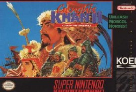 Caratula de Genghis Khan II: Clan of the Gray Wolf para Super Nintendo