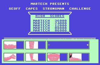 Pantallazo de Geoff Capes Strongman Challenge para Commodore 64