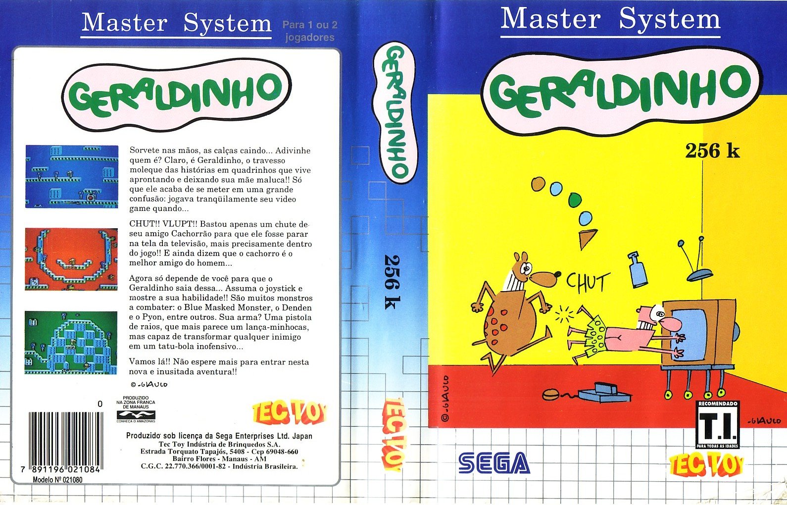 Caratula de Geraldinho para Sega Master System