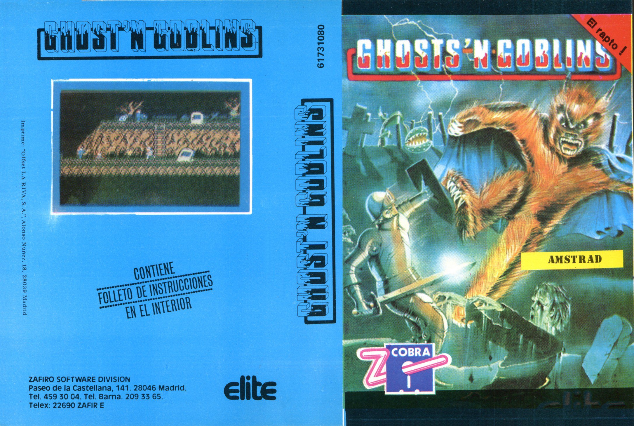 Caratula de Ghost'n Goblins para Amstrad CPC