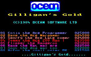 Pantallazo de Gilligan's Gold para Amstrad CPC