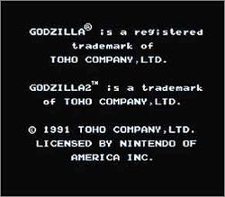 Pantallazo de Godzilla 2: War of the Monsters para Nintendo (NES)