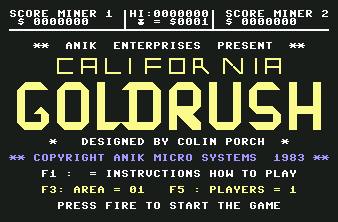 Pantallazo de Goldrush para Commodore 64