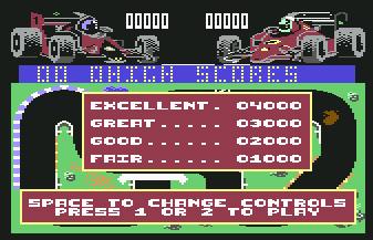 Pantallazo de Grand Prix Simulator para Commodore 64