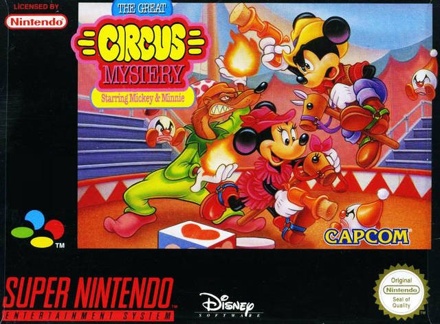 Caratula de Great Circus Mystery starring Mickey and Minnie, The para Super Nintendo