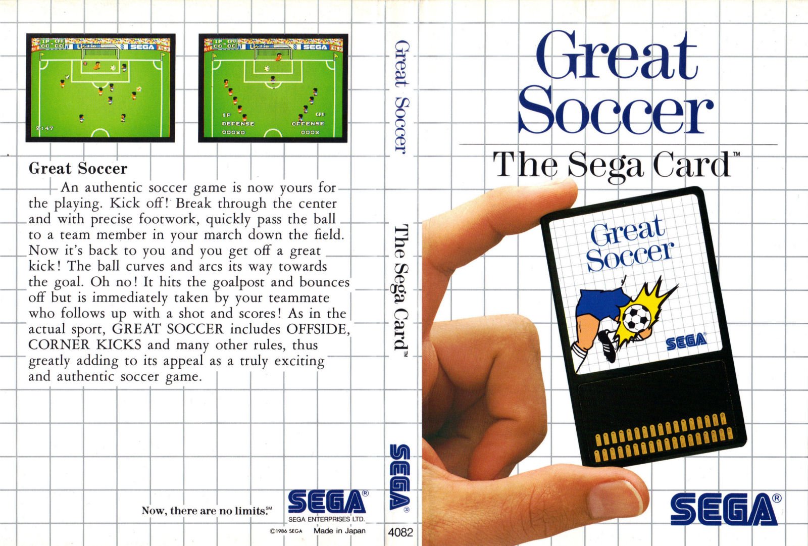 Caratula de Great Soccer (Card) para Sega Master System