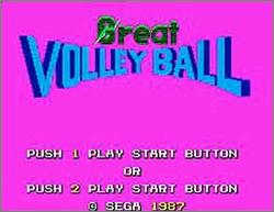 Pantallazo de Great Volleyball para Sega Master System