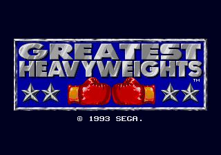 Pantallazo de Greatest Heavyweights para Sega Megadrive