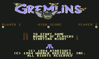 Pantallazo de Gremlins (Atari) para Commodore 64