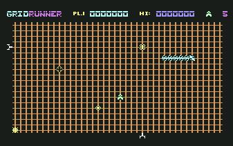 Pantallazo de Gridrunner para Commodore 64