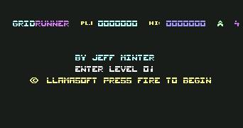 Pantallazo de Gridrunner para Commodore 64