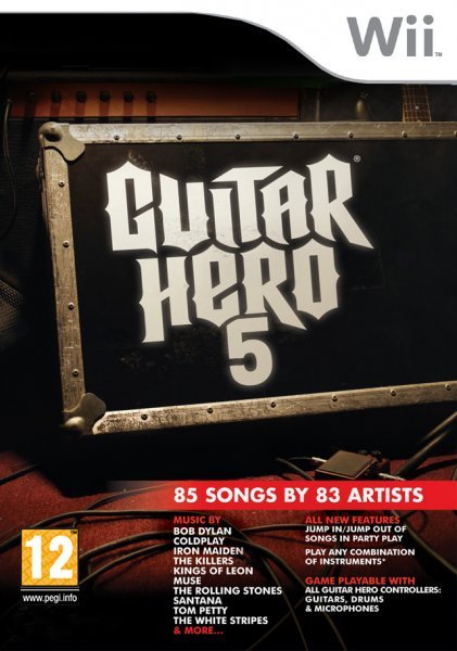 Caratula de Guitar Hero 5 para Wii