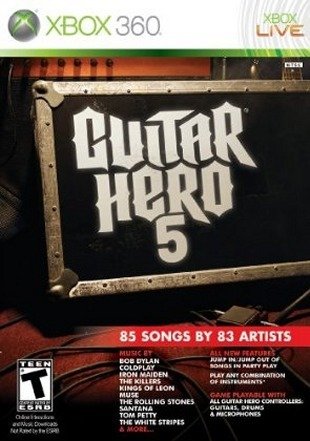 Caratula de Guitar Hero 5 para Xbox 360