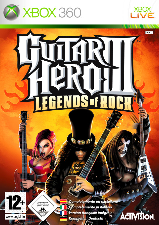Caratula de Guitar Hero III : Legends of Rock para Xbox 360
