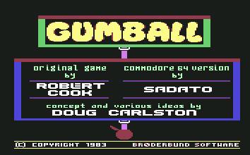 Pantallazo de Gumball para Commodore 64