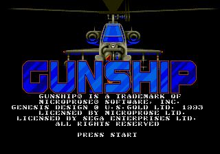 Pantallazo de Gunship (Europa) para Sega Megadrive