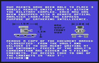 Pantallazo de Hacker II: The Doomsday Papers para Commodore 64