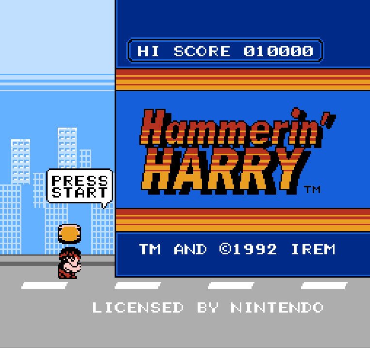 Pantallazo de Hammerin' Harry para Nintendo (NES)