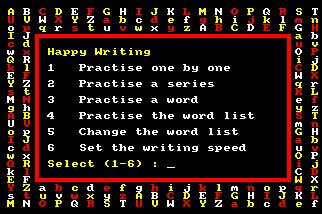 Pantallazo de Happy Writing para Amstrad CPC