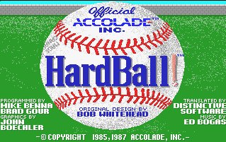 Pantallazo de Hardball para Atari ST