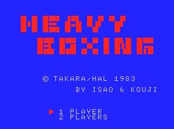 Pantallazo de Heavy Boxing para MSX