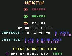 Pantallazo de Hektik para Commodore 64