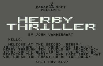 Pantallazo de Herby Thriller para Commodore 64