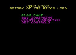Pantallazo de Hero Quest: Return of the Witch Lord para Spectrum