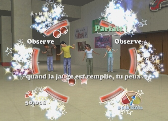 Pantallazo de High School Musical 3: Fin de Curso - Dance  para Wii