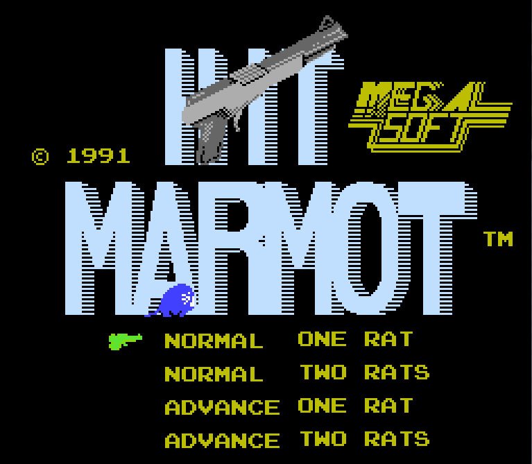 Pantallazo de Hit Marmot para Nintendo (NES)