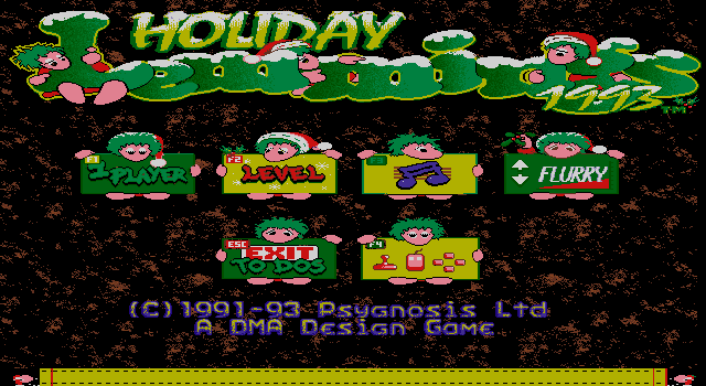 Pantallazo de Holiday Lemmings 1993 para PC