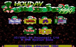 Pantallazo de Holiday Lemmings 1994 para PC