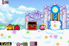 Pantallazo de Hoshi no Kirby Kagami no Daimeikyuu (Japonés) para Game Boy Advance