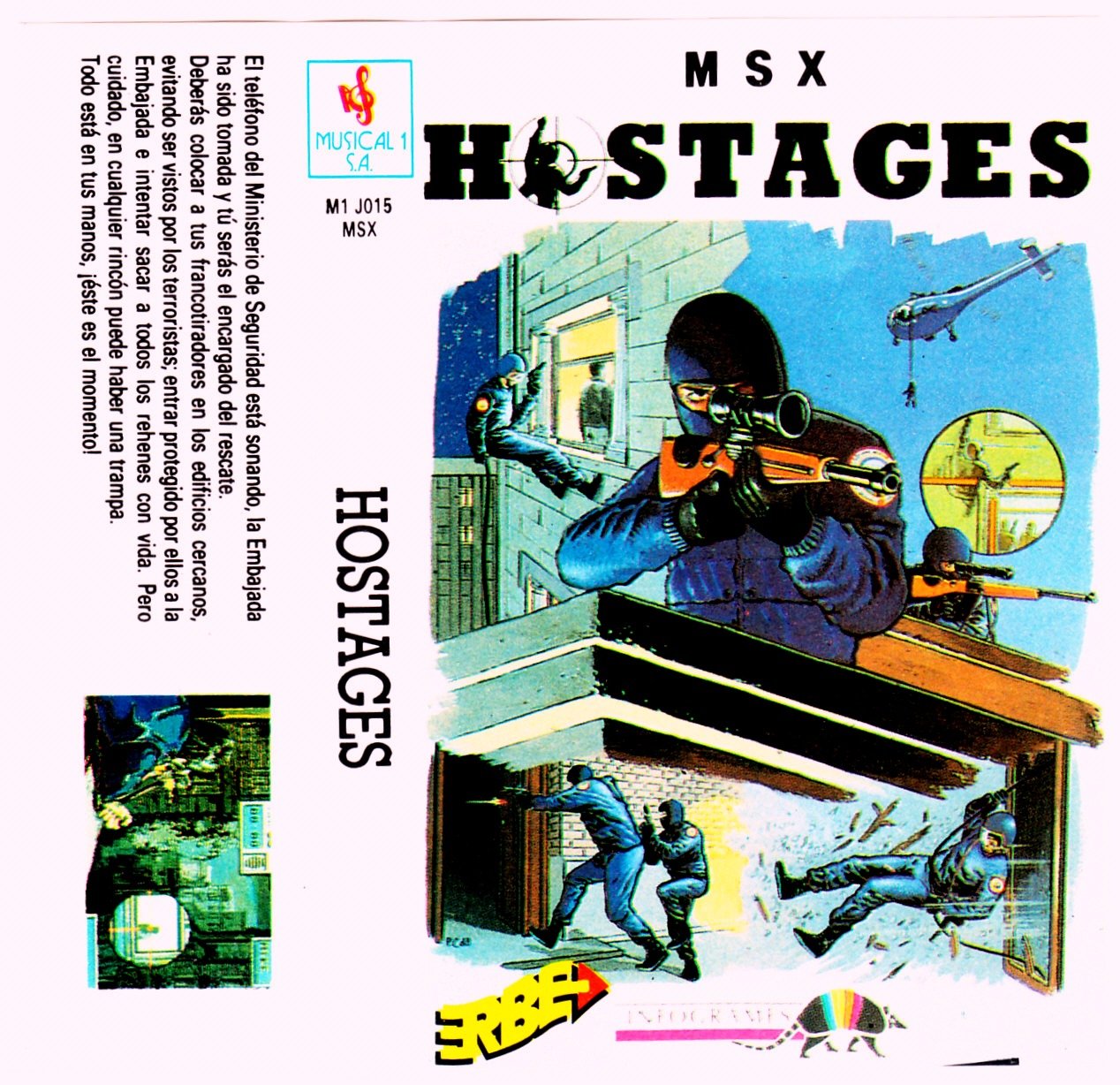 Caratula de Hostages para MSX