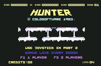 Pantallazo de Hunter para Commodore 64