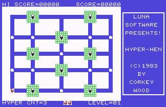 Pantallazo de Hyper-Hen para Commodore 64