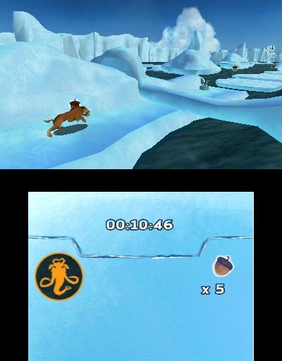 Pantallazo de Ice Age 4: La formación de los continentes - Juegos en el Ártico para Nintendo 3DS