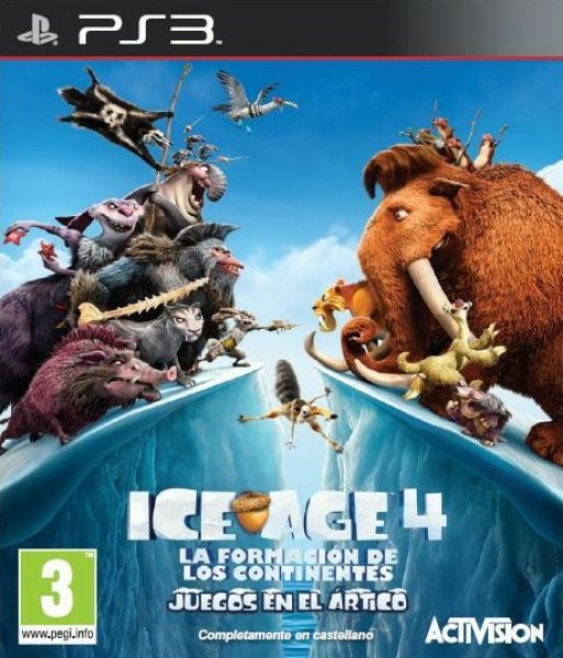 Caratula de Ice Age 4: La formación de los continentes - Juegos en el Ártico para PlayStation 3